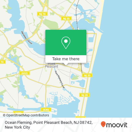 Mapa de Ocean Fleming, Point Pleasant Beach, NJ 08742