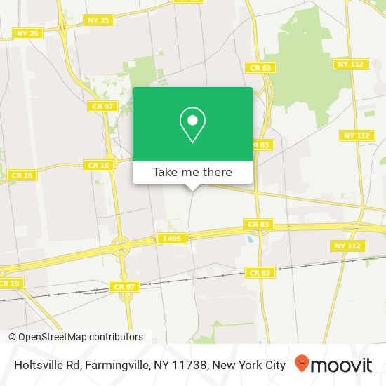 Mapa de Holtsville Rd, Farmingville, NY 11738