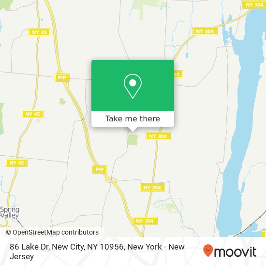 Mapa de 86 Lake Dr, New City, NY 10956