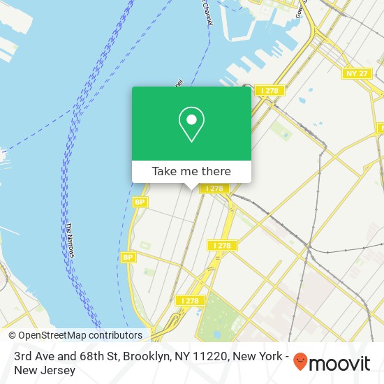 Mapa de 3rd Ave and 68th St, Brooklyn, NY 11220