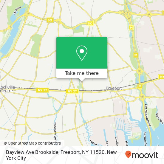 Mapa de Bayview Ave Brookside, Freeport, NY 11520