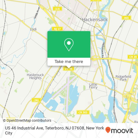 US 46 Industrial Ave, Teterboro, NJ 07608 map