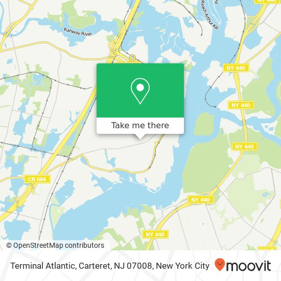Mapa de Terminal Atlantic, Carteret, NJ 07008