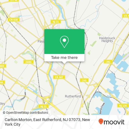 Mapa de Carlton Morton, East Rutherford, NJ 07073