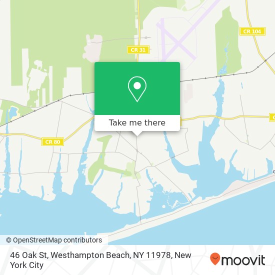 46 Oak St, Westhampton Beach, NY 11978 map