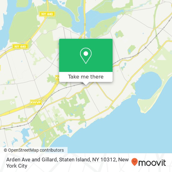 Mapa de Arden Ave and Gillard, Staten Island, NY 10312