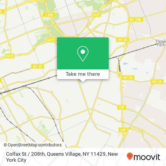 Mapa de Colfax St / 208th, Queens Village, NY 11429