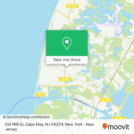 Old Mill Dr, Cape May, NJ 08204 map