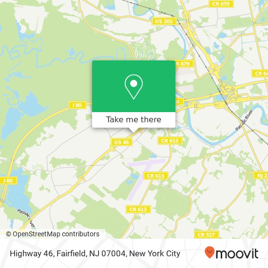 Mapa de Highway 46, Fairfield, NJ 07004