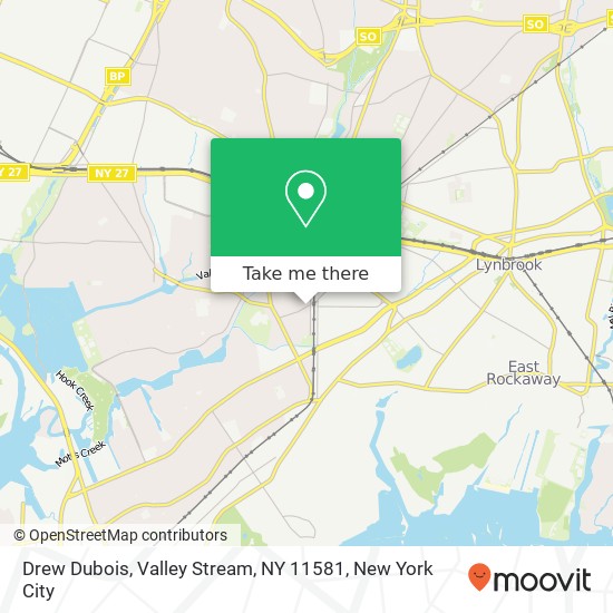 Mapa de Drew Dubois, Valley Stream, NY 11581