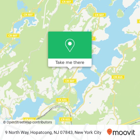 Mapa de 9 North Way, Hopatcong, NJ 07843