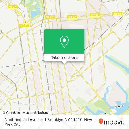 Mapa de Nostrand and Avenue J, Brooklyn, NY 11210