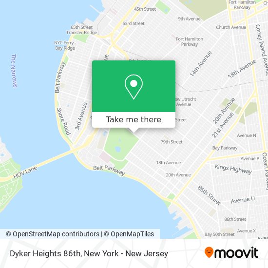 Dyker Heights 86th map