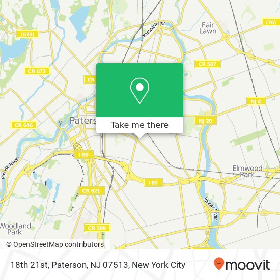 Mapa de 18th 21st, Paterson, NJ 07513