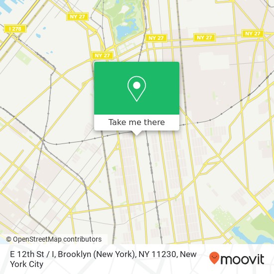 E 12th St / I, Brooklyn (New York), NY 11230 map