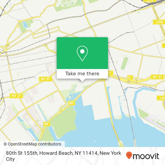 Mapa de 80th St 155th, Howard Beach, NY 11414