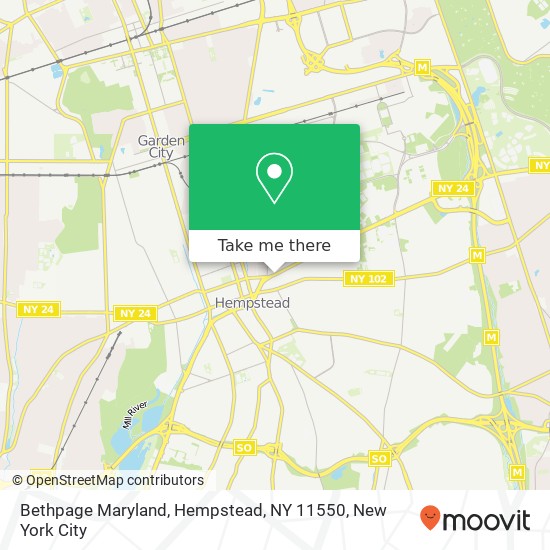 Mapa de Bethpage Maryland, Hempstead, NY 11550