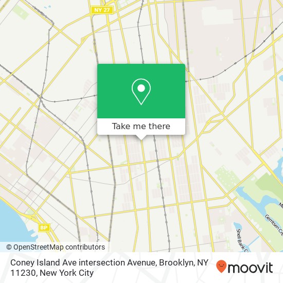 Coney Island Ave intersection Avenue, Brooklyn, NY 11230 map