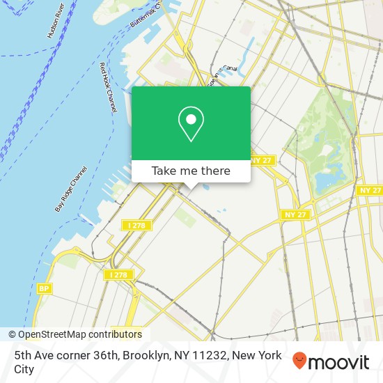 Mapa de 5th Ave corner 36th, Brooklyn, NY 11232