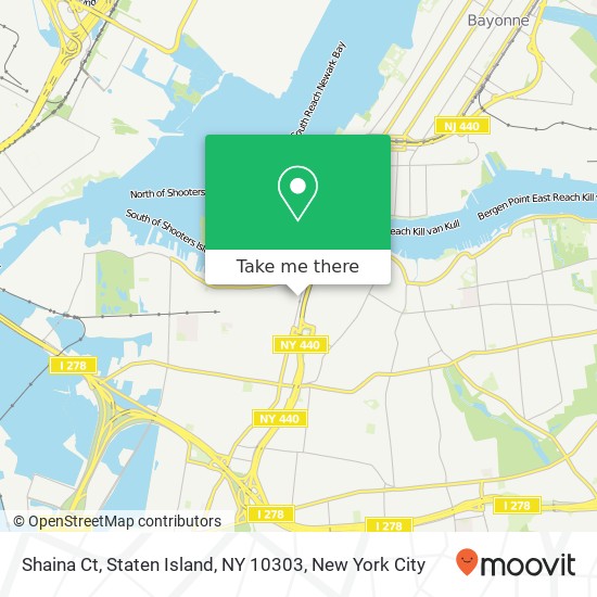 Mapa de Shaina Ct, Staten Island, NY 10303