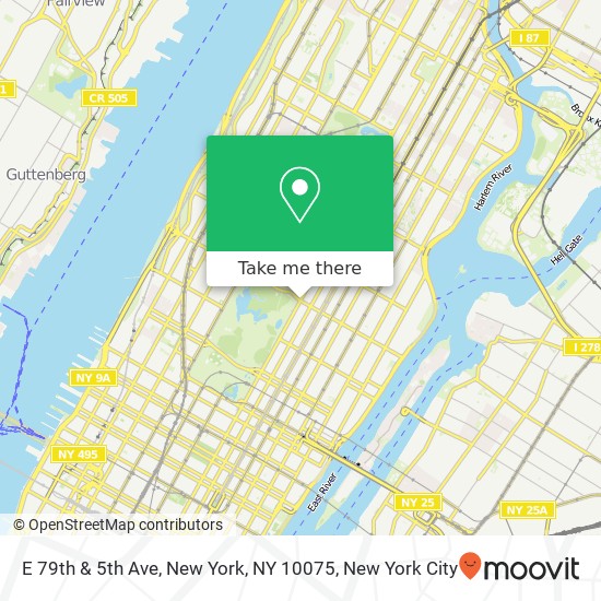 E 79th & 5th Ave, New York, NY 10075 map