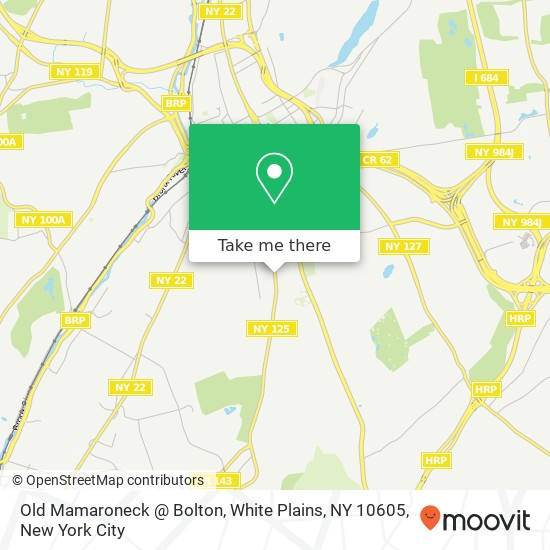 Mapa de Old Mamaroneck @ Bolton, White Plains, NY 10605