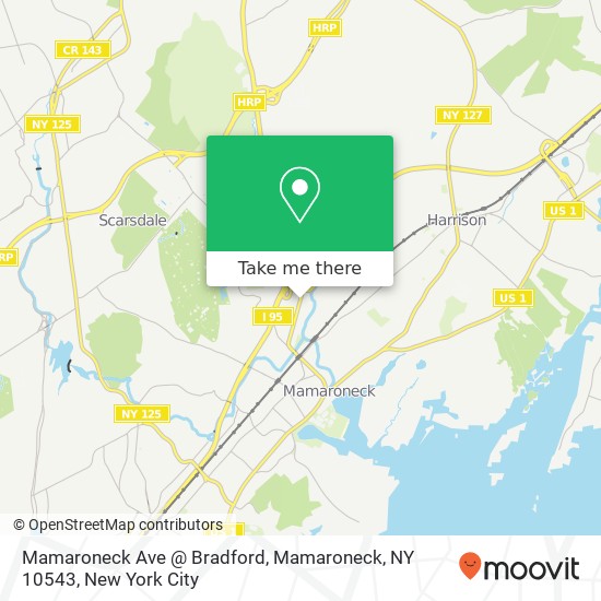 Mapa de Mamaroneck Ave @ Bradford, Mamaroneck, NY 10543