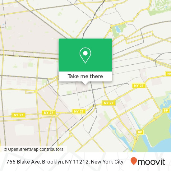 766 Blake Ave, Brooklyn, NY 11212 map