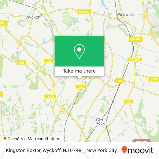 Mapa de Kingston Baxter, Wyckoff, NJ 07481