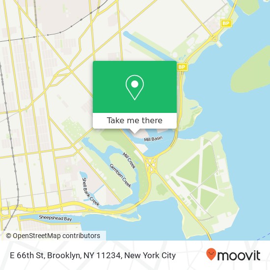 Mapa de E 66th St, Brooklyn, NY 11234