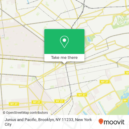 Junius and Pacific, Brooklyn, NY 11233 map