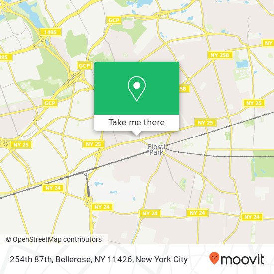 Mapa de 254th 87th, Bellerose, NY 11426
