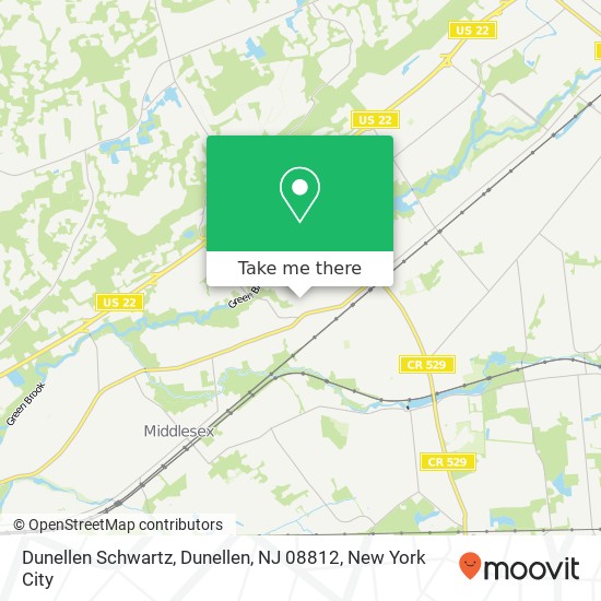 Mapa de Dunellen Schwartz, Dunellen, NJ 08812