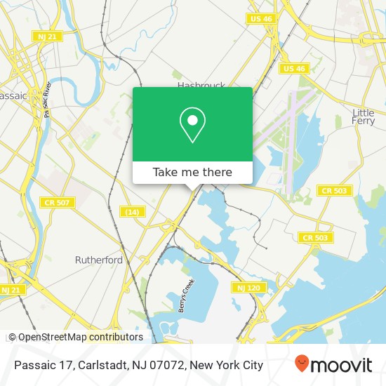 Mapa de Passaic 17, Carlstadt, NJ 07072