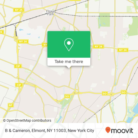 Mapa de B & Cameron, Elmont, NY 11003