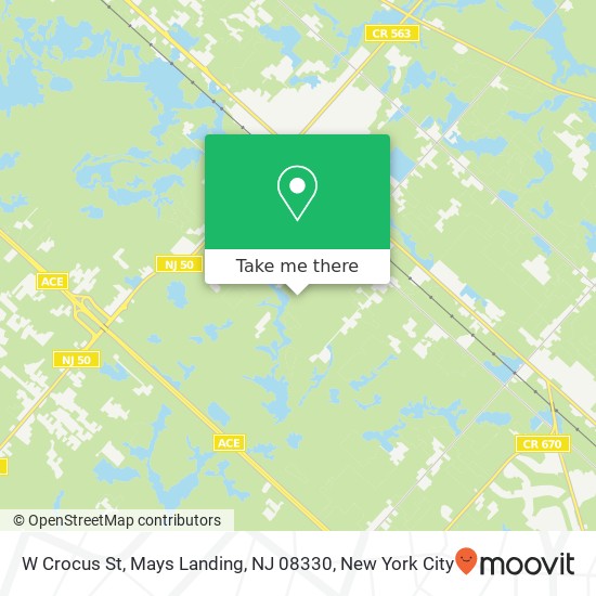 W Crocus St, Mays Landing, NJ 08330 map