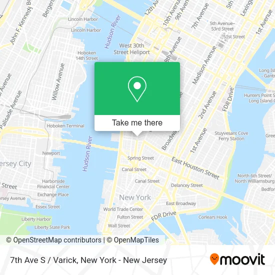 7th Ave S / Varick map