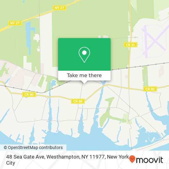 48 Sea Gate Ave, Westhampton, NY 11977 map