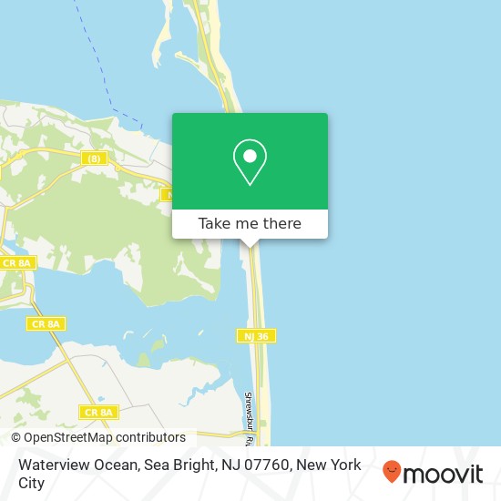 Mapa de Waterview Ocean, Sea Bright, NJ 07760