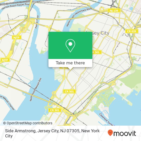 Mapa de Side Armstrong, Jersey City, NJ 07305