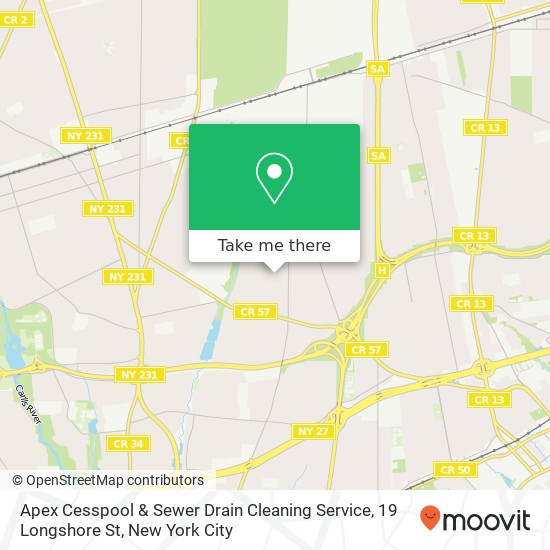 Mapa de Apex Cesspool & Sewer Drain Cleaning Service, 19 Longshore St