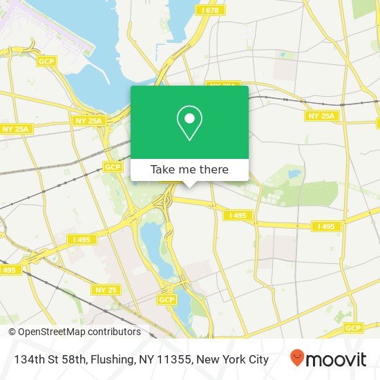134th St 58th, Flushing, NY 11355 map