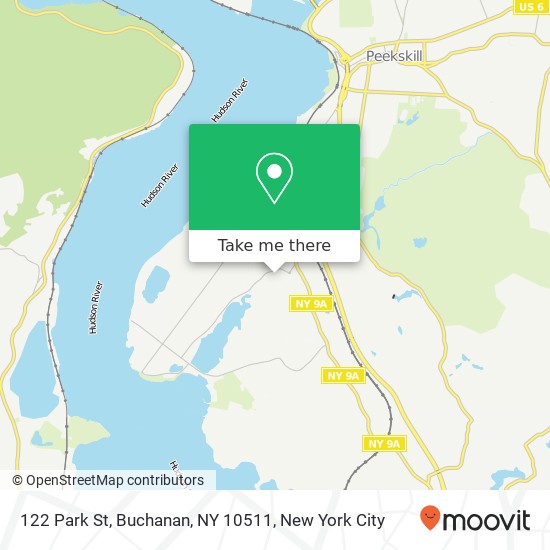 Mapa de 122 Park St, Buchanan, NY 10511