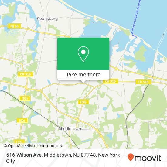 Mapa de 516 Wilson Ave, Middletown, NJ 07748
