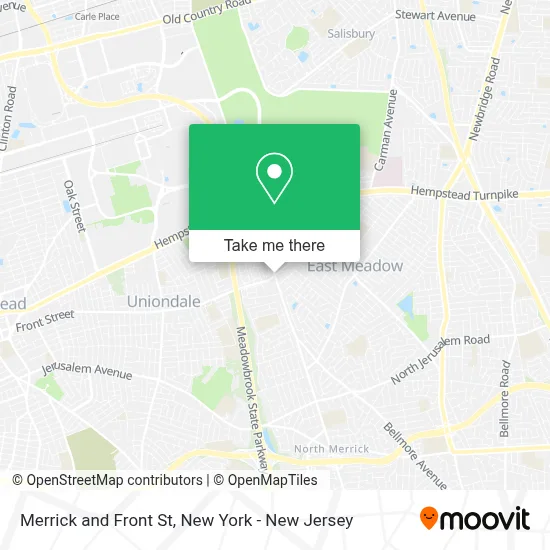 Merrick and Front St map