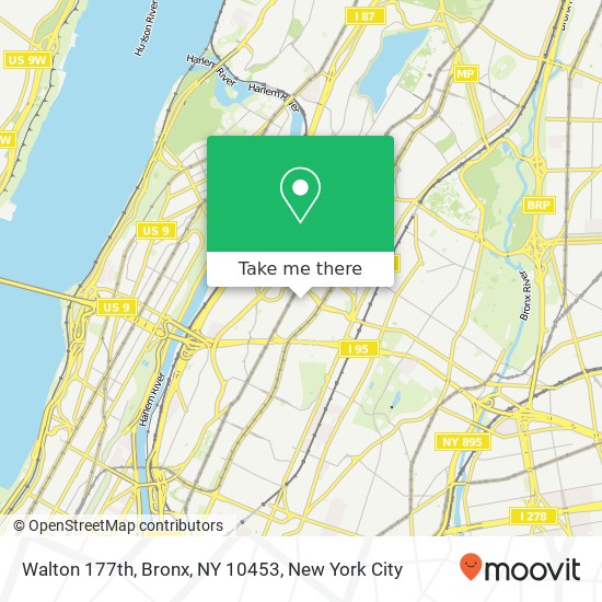 Walton 177th, Bronx, NY 10453 map