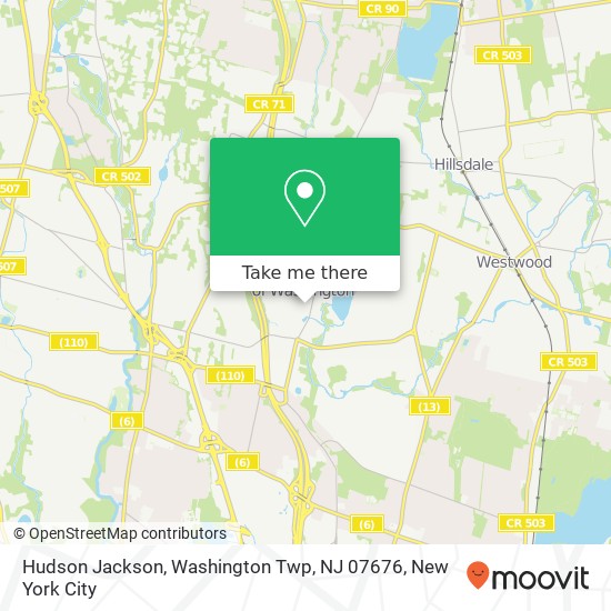 Hudson Jackson, Washington Twp, NJ 07676 map