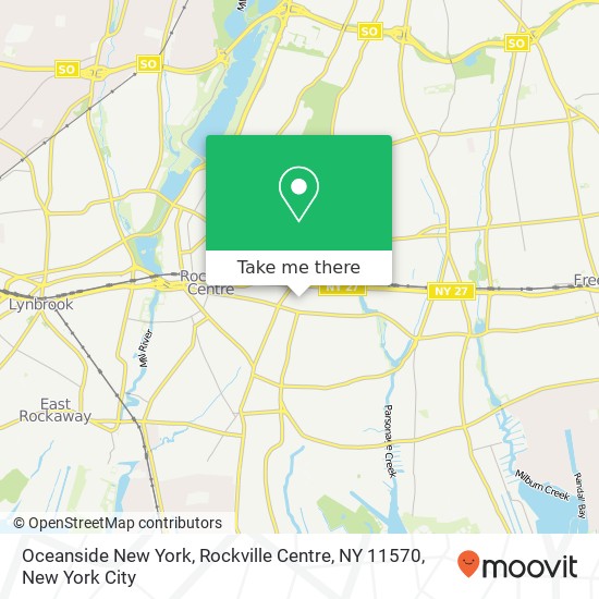 Mapa de Oceanside New York, Rockville Centre, NY 11570
