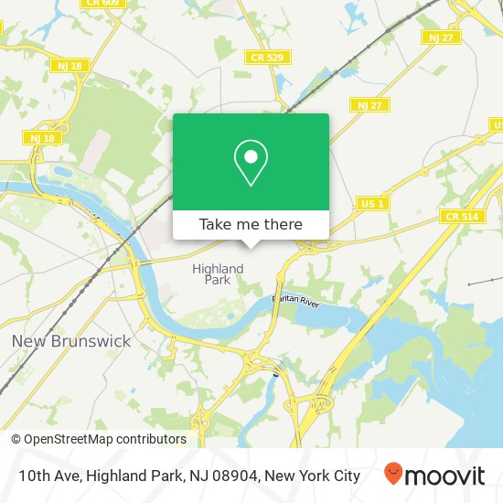 10th Ave, Highland Park, NJ 08904 map