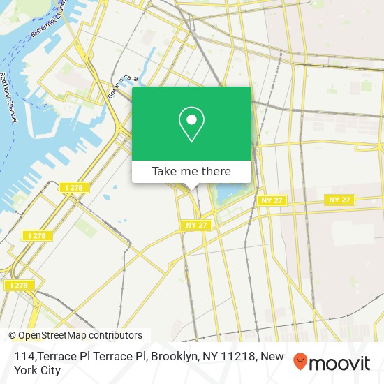Mapa de 114,Terrace Pl Terrace Pl, Brooklyn, NY 11218